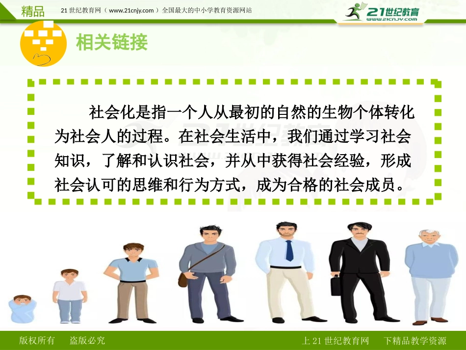 第一课第二节在社会中成长精品课件_第3页