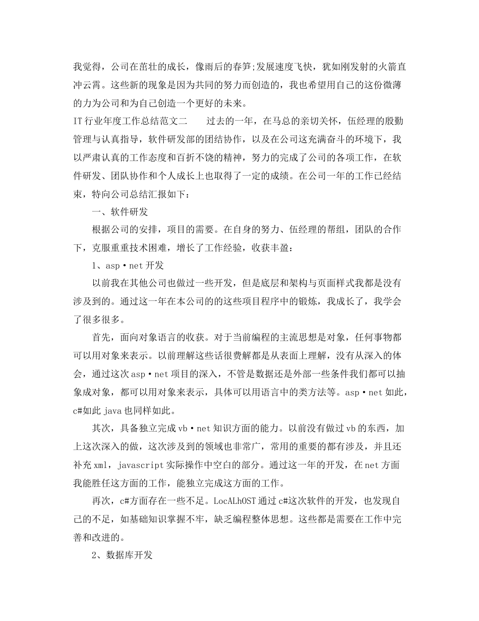 IT行业年度工作总结范文_第3页