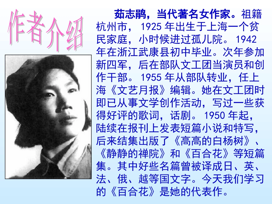 《百合花》优秀课件 (2)_第2页