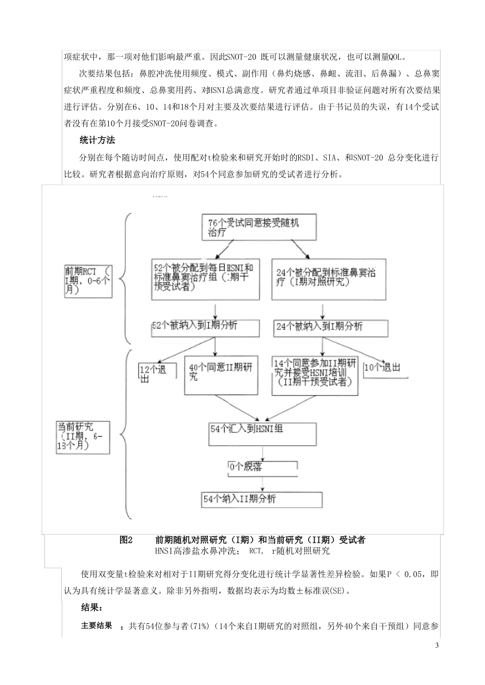 高渗盐水鼻冲洗治疗慢性鼻窦炎相关症状的疗效_第3页