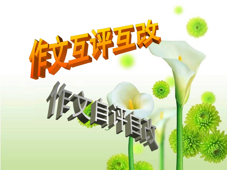 作文自评自改与互评互改_第1页