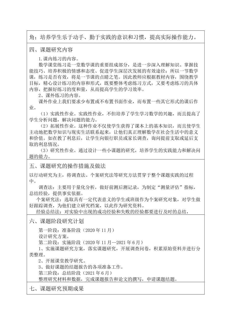 五年级数学课题研究方案_第2页