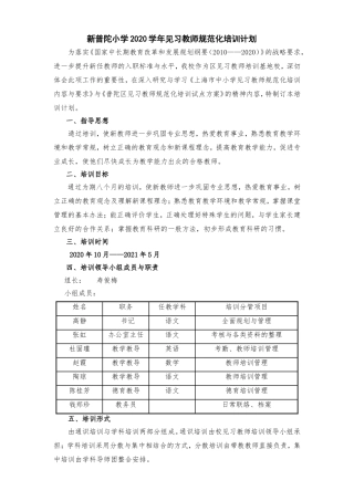 2020新普陀小学见习教师规范化培训计划(1)(1)