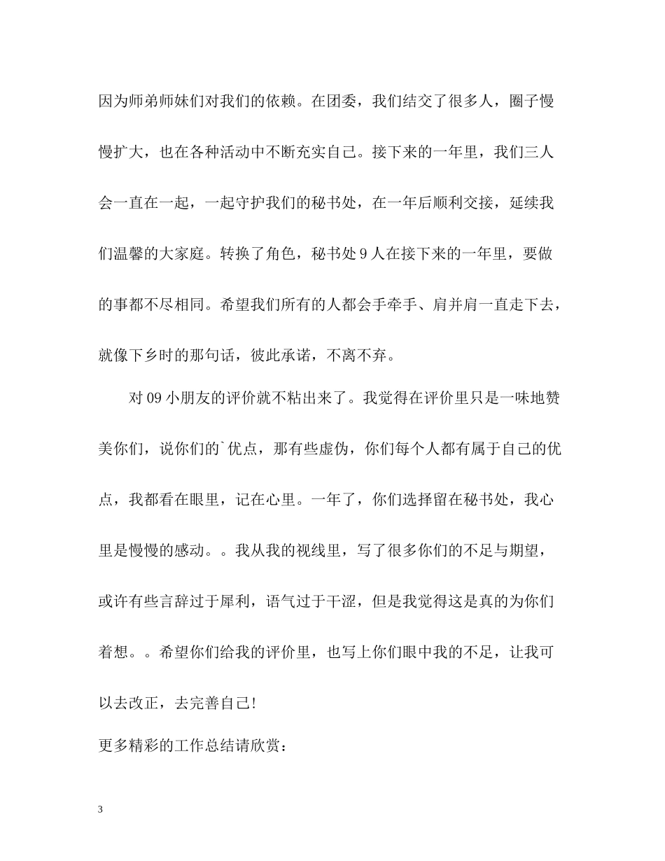 秘书处的个人工作总结_第3页