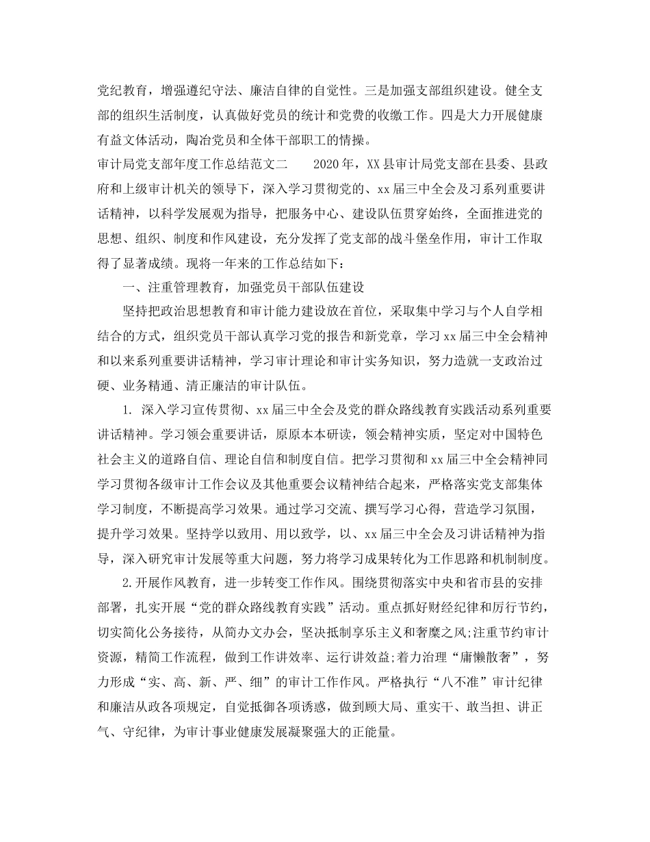 审计局党支部年度工作总结范文_第3页