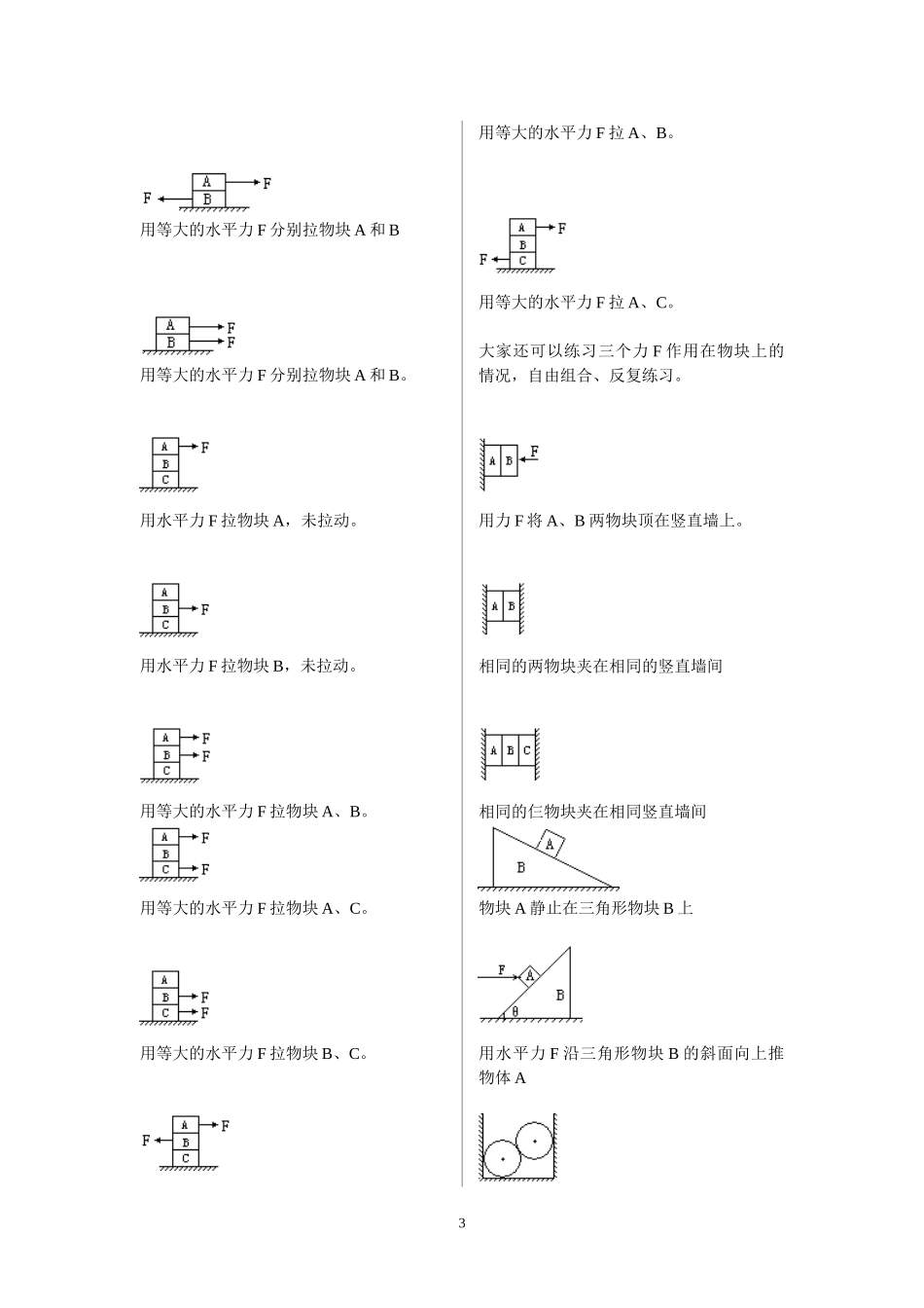 受力分析画图基础练习_第3页