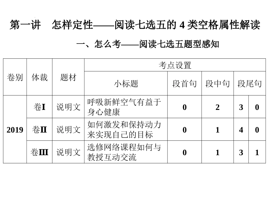 第一讲　怎样定性——阅读七选五的4类空格属性解读_第2页