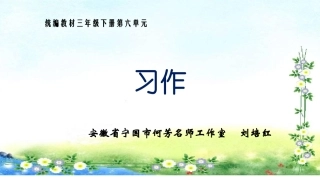 习作：身边那些有特点的人（第六单元）