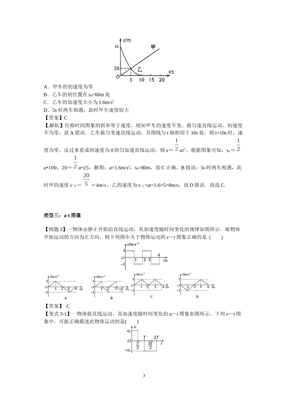 微专题03运动图像_第3页