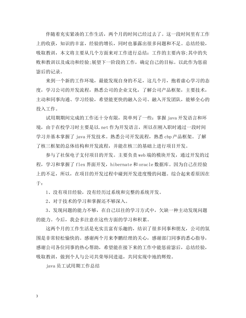 java员工试用期总结范文_第3页