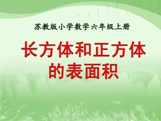 新苏教版六年级数学《长方体和正方体的表面积(一)》教学课件