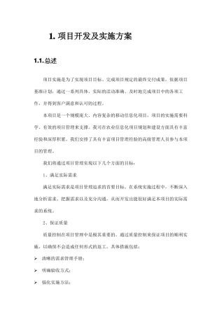项目开发及实施方案