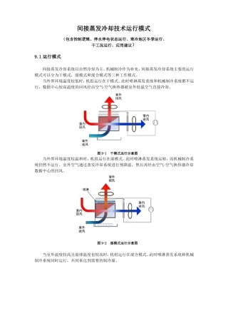 间接蒸发冷却技术运行模式介绍