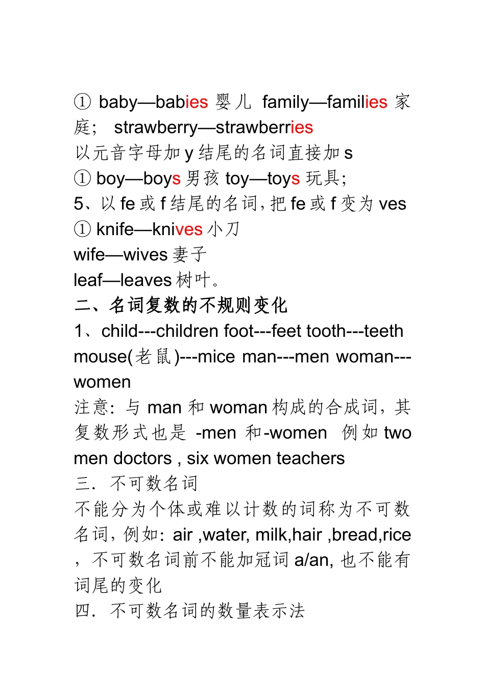 英语名词复数的规则变化_第2页