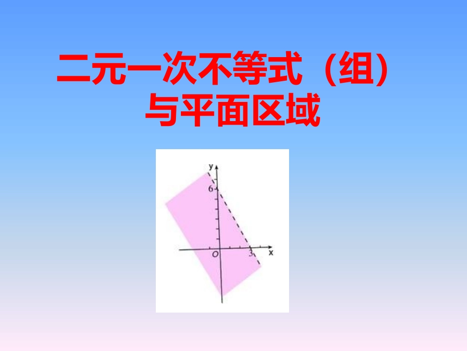 二元一次不等式（组）表示的平面区域_第1页