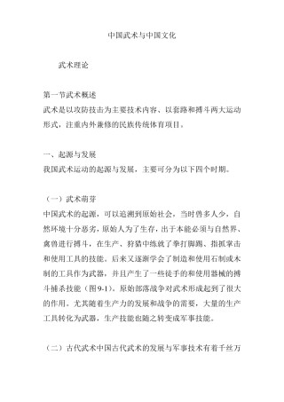 中国武术与中国文化