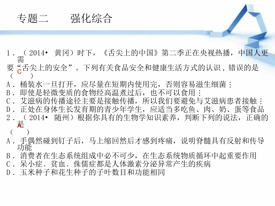 中考专题复习：强化综合_第2页