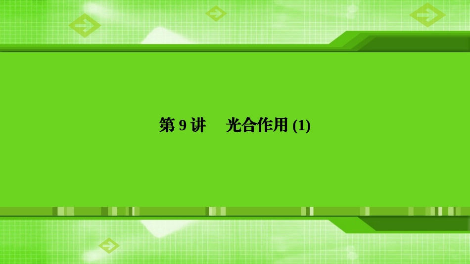 第9讲光合作用(1)_第1页