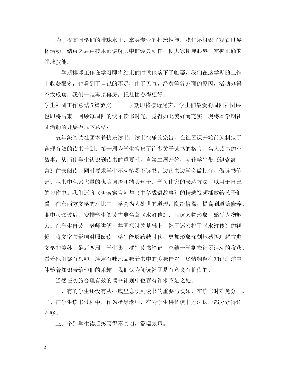 学生社团工作总结5篇_第2页