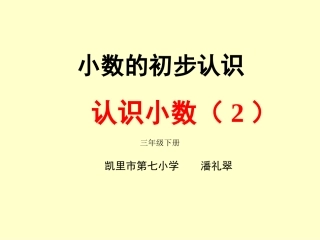 认识小数(2)比较大小