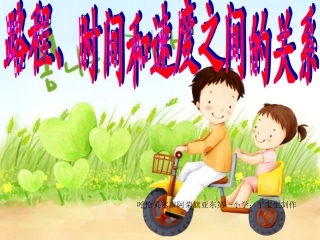人教版四年级上册第三单元三位数乘两位数_速度、时间、路程之间的关系_教学课件_书本页例