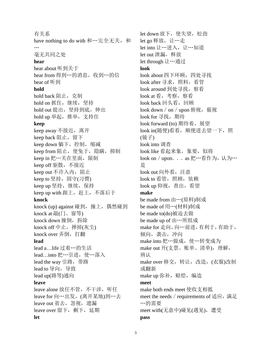 高考英语常用词组_第3页