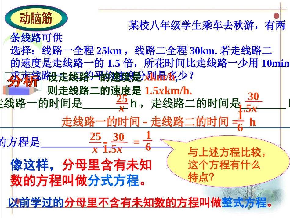 可化为一元一次方程的分式方程（第课时）_第3页