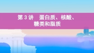 第3讲　蛋白质、核酸、糖类和脂质