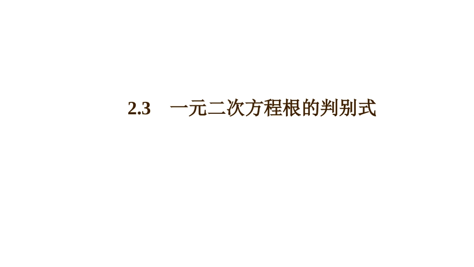 一元二次方程根的判别式_第1页