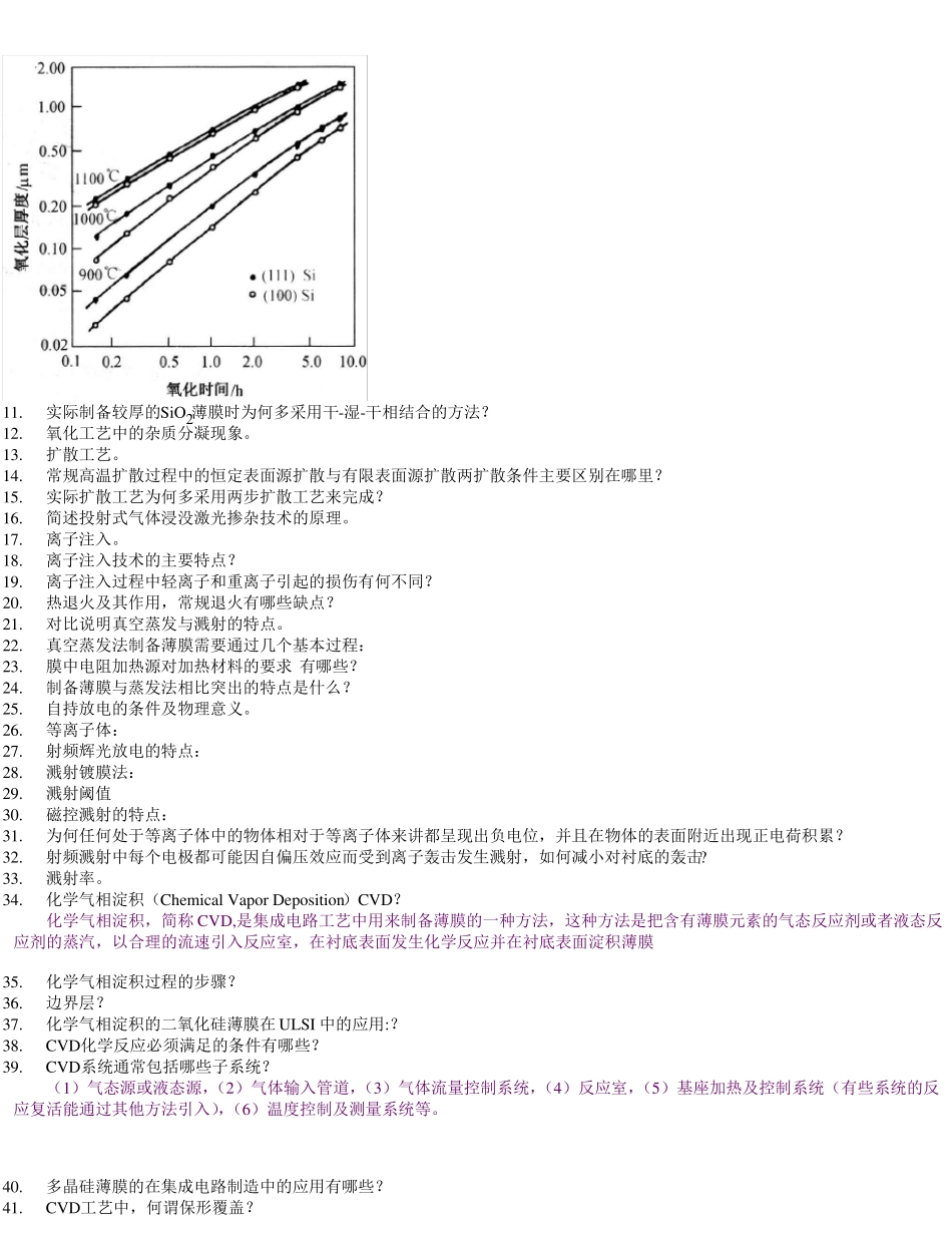 集成电路工艺原理试题总体答案_第3页