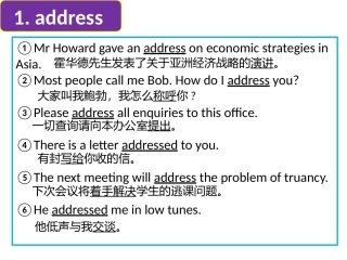 高考英语备考常见熟词生义课件%28共66张PPT%29