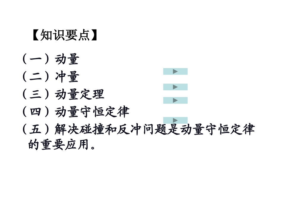 期末《动量守恒定律》复习课件_第2页