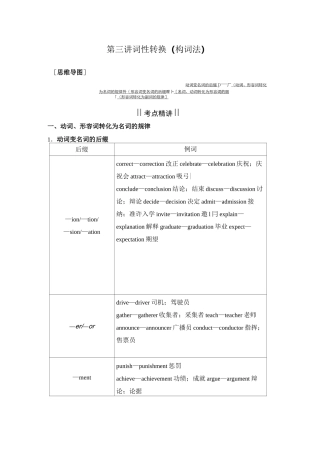 高考英语语法突破：词性转换(构词法)
