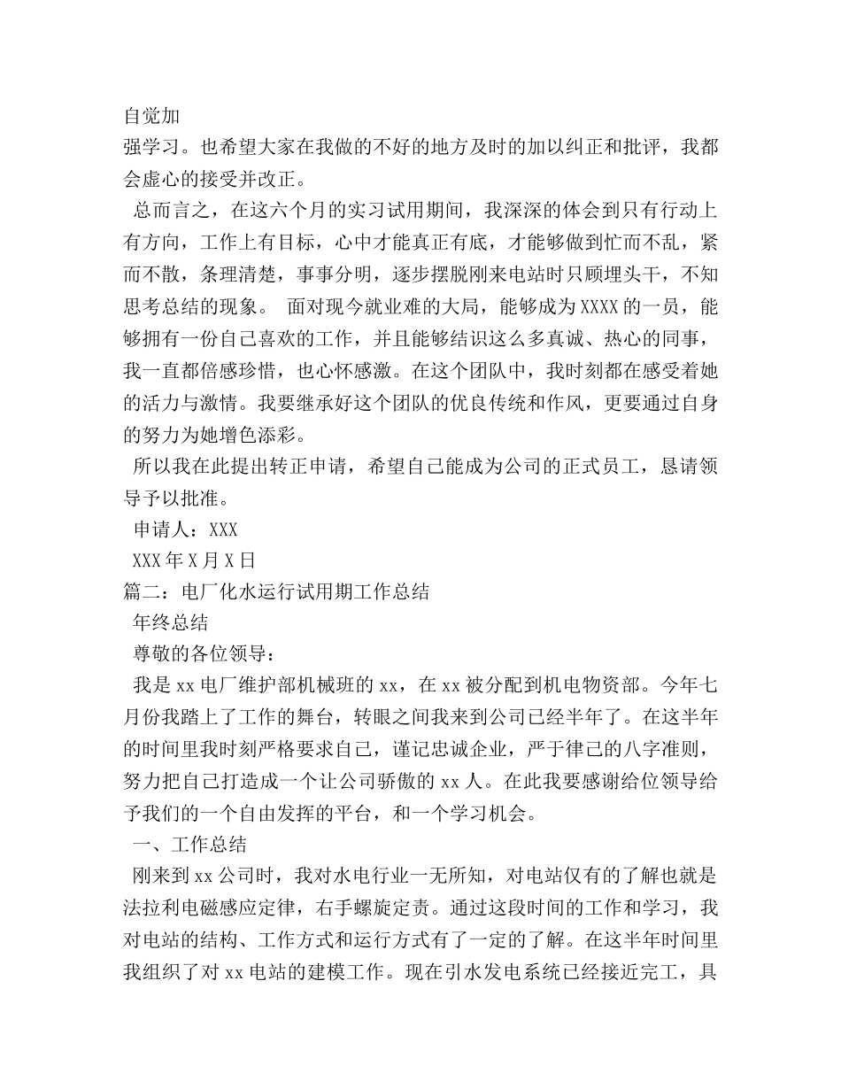 水电站试用期工作总结 _第3页