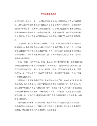 学习团章团史总结