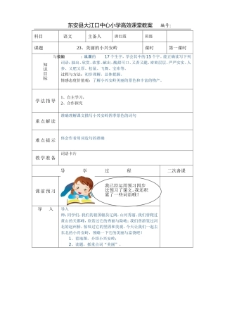 美丽的小兴安岭第一课时