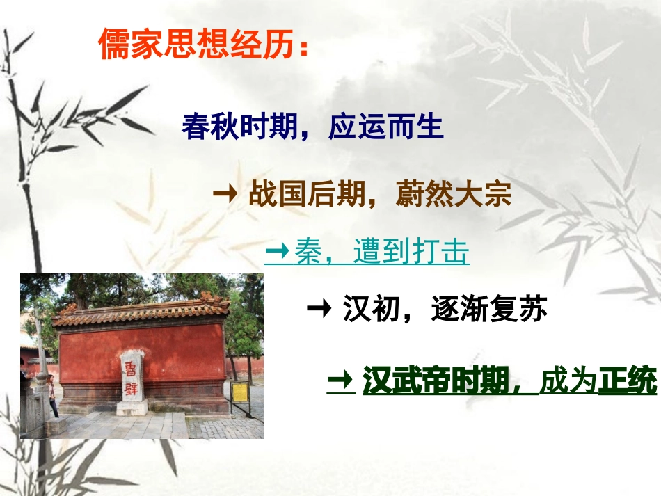 2015-2016学年人教版必修三：第2课罢黜百家独尊儒术课件（27张）_第1页