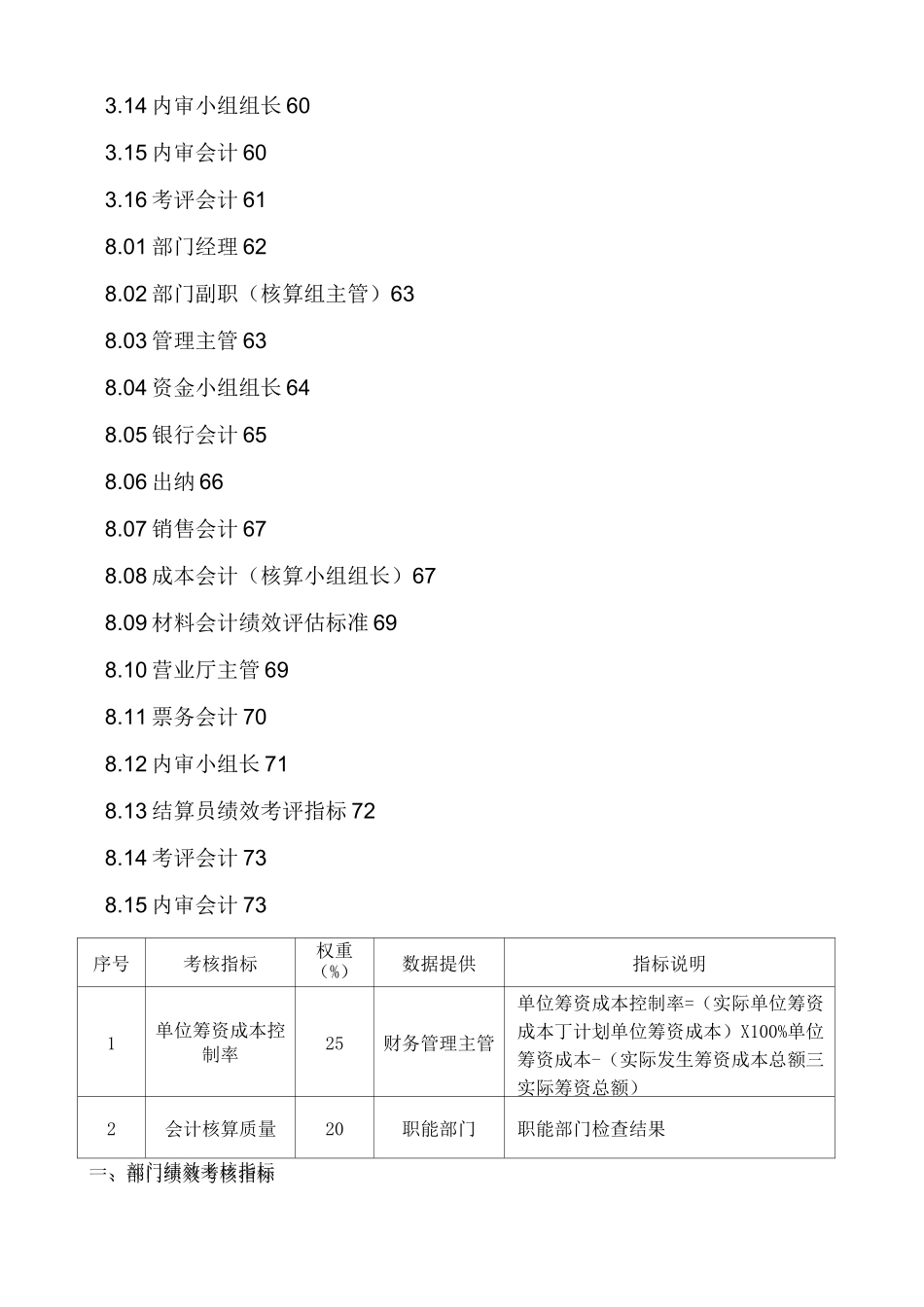 财务岗位KPI指标_第2页