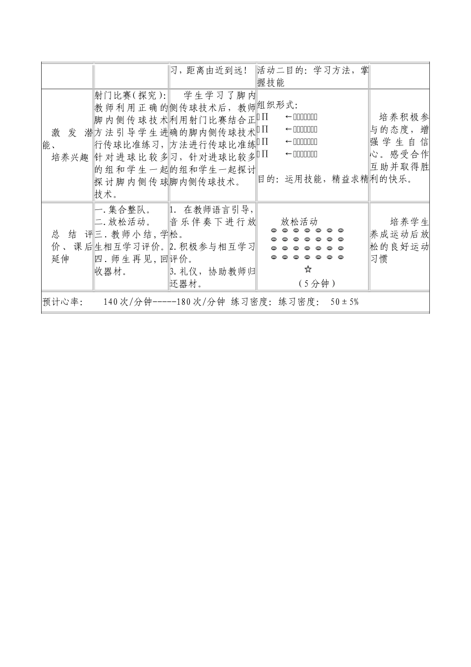 足球-脚内侧传球教学设计_第3页