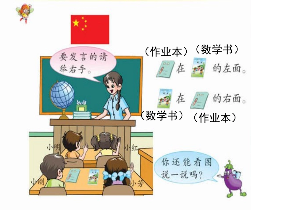 【苏教版】数学一年级上册：第4单元《认位置》课件（1）_第3页