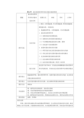 第三节蛋白质的营养作用及非蛋白氮的利用
