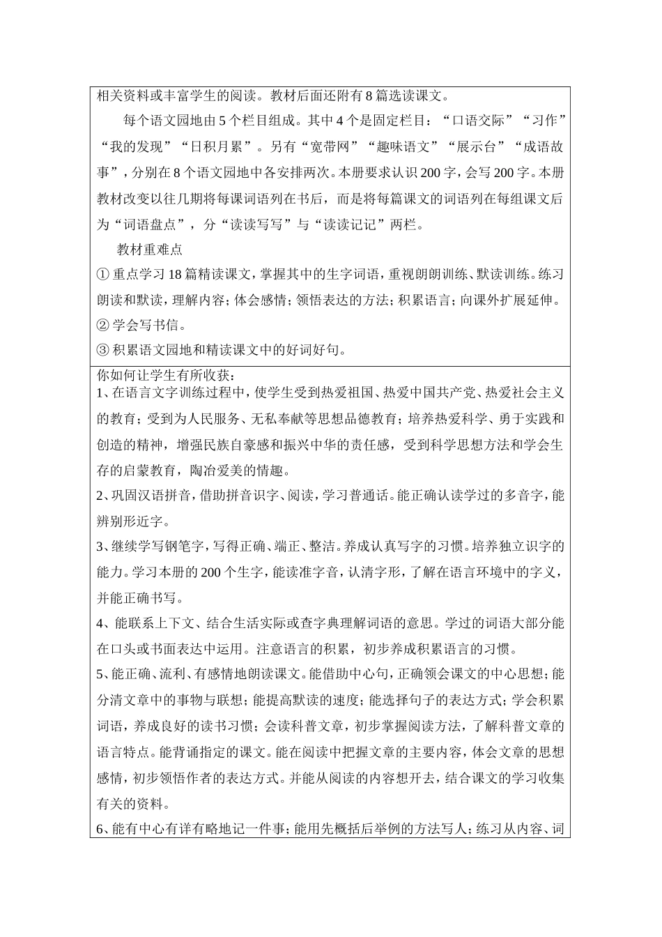 2016下学期四年级语文教学计划_第2页