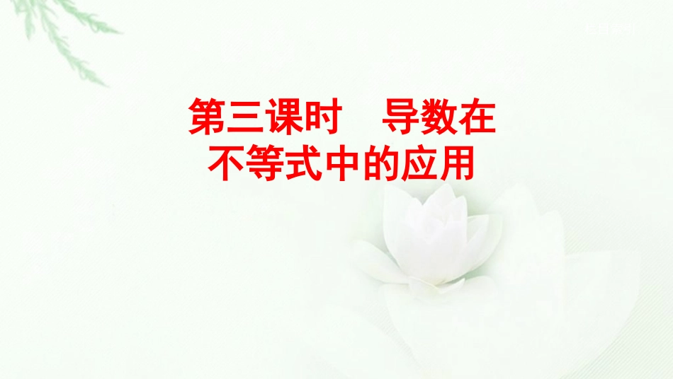 第三课时导数在不等式中的应用_第1页