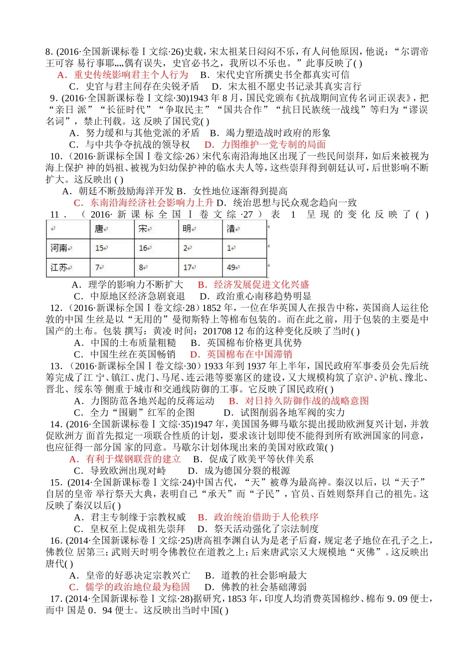 “反映”类选择题（教师版）_第2页