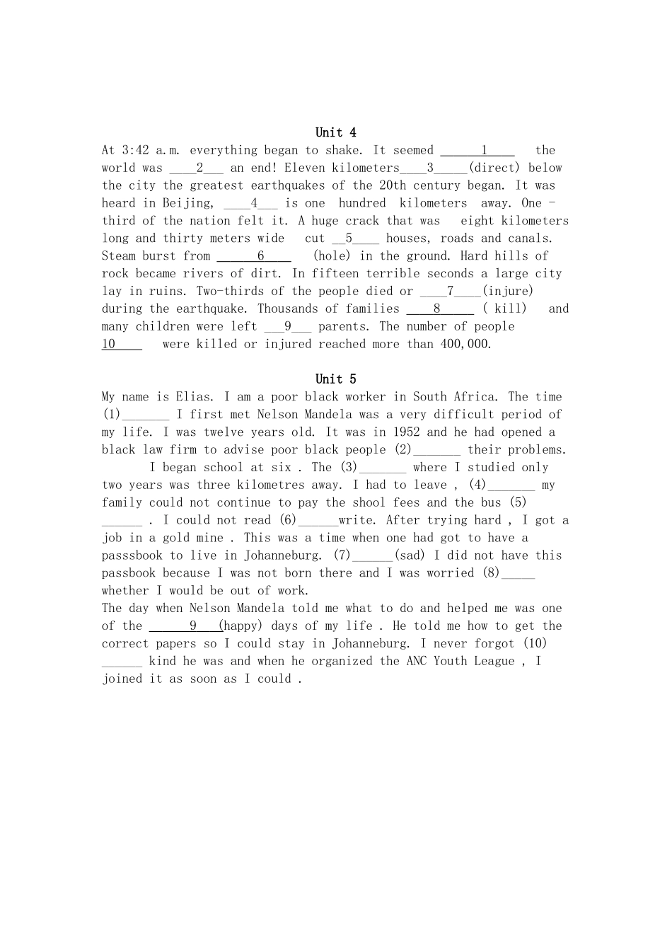 高一英语语法填空专题练习_第2页