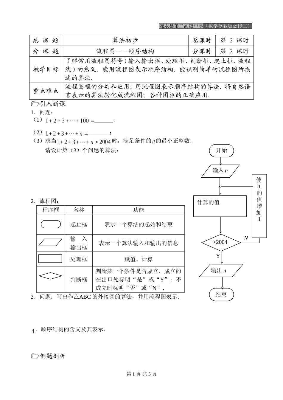 第02课时（流程图—顺序结构）_第1页