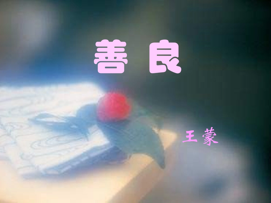 王蒙《善良》优秀_第1页