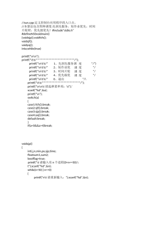 (完整版)操作系统进程调度C语言代码