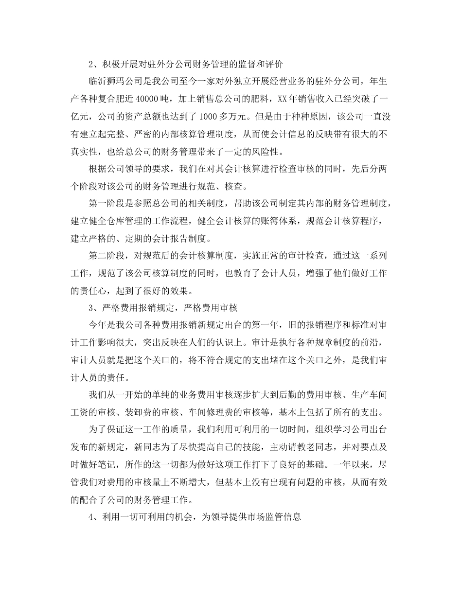 审计人员年度工作总结模板_第2页