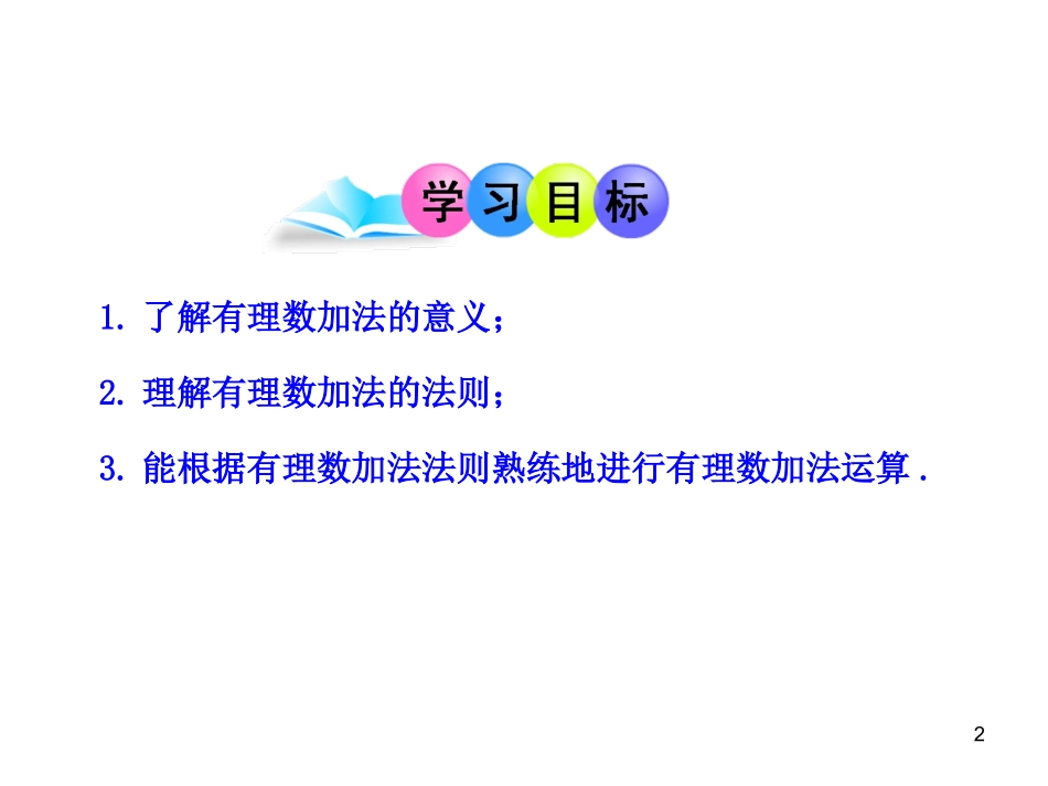 初中数学教学课件：131有理数的加法第1课时（人教版七年级上）_第2页
